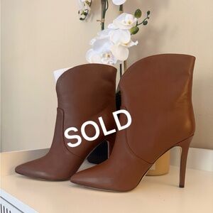 Nine West Brown Ankle Boots